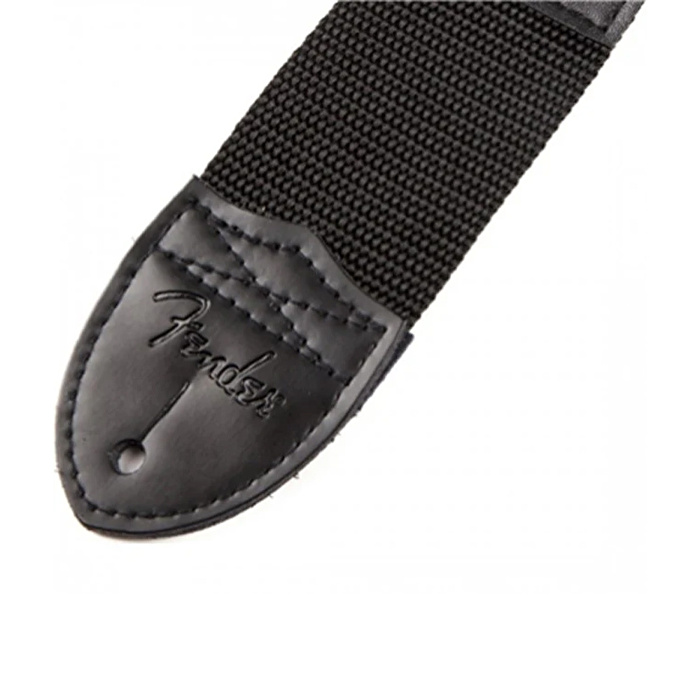 Fender 2" Black Poly Strap w/ Red Fender Logo Askı